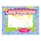 Trend Enterprises® 8.5" x 11" Colorful Swirls Classic Congratulations Certificate, 6 Pack Bundle